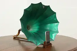 Morning Glory Antique Phonograph Horn & Cell Phone Stand #47885