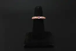 Sterling Rose Gold Vermeil Pink Sapphire Filigree Ring STS #58689