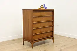 Midcentury Modern Vintage Walnut Dresser or Tall Chest Lane #58449