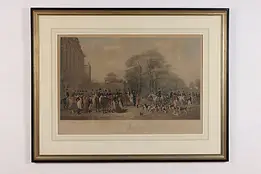 Badminton Hunt Antique Colored Engraving after Barraud 40.5" #58406