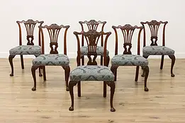 Set 6 English 1825 Georgian Antique Mahogany Dining Chairs #58144