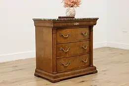 French Empire Ash & Marble Chest Dresser or Console Henredon #58644