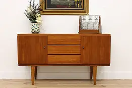 Midcentury Modern Vintage Teak Credenza TV or Music Console #58443