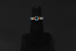 Sterling Silver Multi-Color CZ Gemstone Band Ring Size 7 #59130