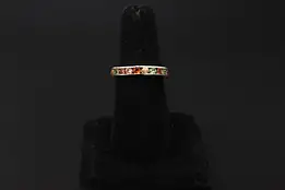 Sterling Silver Rainbow CZ Eternity Band Ring Size 9 #59132