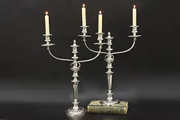 Pair of Antique Silverplate Candelabras, Hand Signature #59144