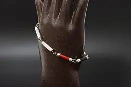 Natural Stone & Sterling Silver 7.5" Bracelet #58509