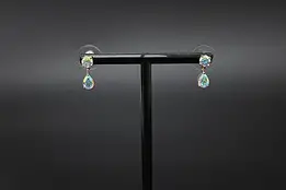 D'Joy Sterling Silver & Iridescent CZ Gem Drop Earrings #58196