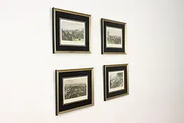 Set of 4 Engravings Cleveland Providence Cincinnati Buffalo #59018