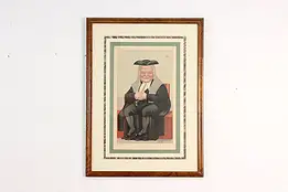 Lord Halsbury Old Bailey Engraving 1890 Vanity Fair 21.5" #58969