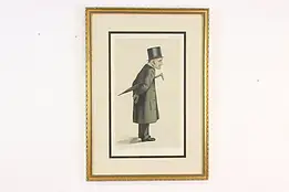 High Church Antique Colored Engraving 1876 Vanity Fair 19" #58968