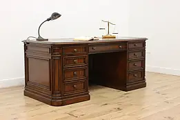 Sligh Traditional Mahogany Executive Office Desk, File #59151