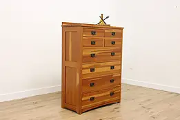 Arts & Crafts Vintage Cherry Craftsman Tall Dresser or Chest #59225