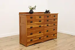 Arts & Crafts Vintage Cherry Craftsman Dresser Chest Brown #59226