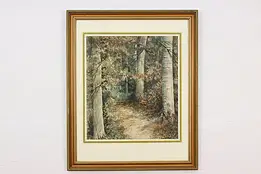 Forest Trail Antique Original Watercolor Eggemeyer 33.5" #58127