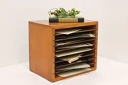 Traditional Vintage Grain Painted Desktop File Mail Cabinet #57206