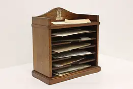 Arts & Crafts Antique Oak Desktop File Cabinet, American #58770