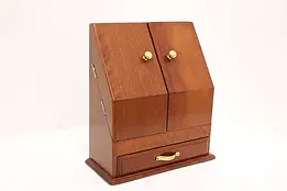 Traditional Vintage Mahogany Desktop Office File Cabinet #57193
