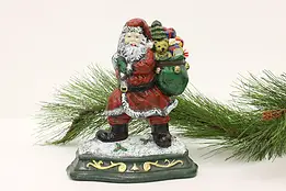 Farmhouse Vintage Cast Iron Christmas Santa Doorstop, Wright #58805