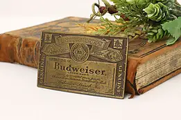Budweiser Beer Vintage Brass Belt Buckle #58854