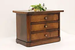 Victorian Antique Walnut Dresser Jewelry Box Keepsake Chest #58709