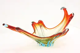 Murano Venetian Italian Art Glass Sculpture Centerpiece Bowl #58941