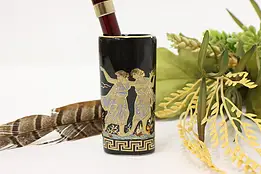Greek Vintage Porcelain Lipstick Pen Toothpick Holder #59371