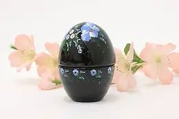Ukrainian Vintage Hand Painted Petrykivka Egg Trinket Box #59376