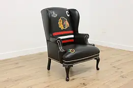 Chicago Blackhawks Library Wingback Chair, Ride Janie Ride #59812