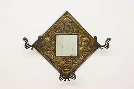 Victorian Antique Wall Mirror & Hat Rack Remember the Maine #59856