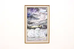 Moonlight Sailboat Vintage 3D Original Oil Painting JS 45.5" #60170
