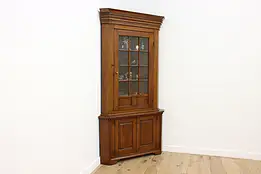 Sheraton Antique Walnut Kitchen Corner Cupboard or Cabinet #59893