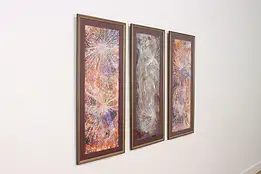 Abstract Fireworks Vintage 3 Pc Watercolors, Alberti 39" #59900