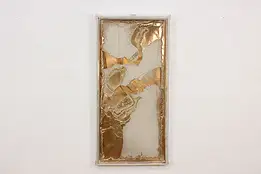 Gold Honeycomb Abstract Vintage Framed Art Panel 42.5" #60408