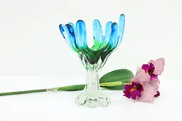 Murano Venice Italian Blue & Green Blown Art Glass Sculpture #60506