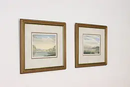 Pair of Spring Antique Watercolor Paintings Kestler 18.5" #59022