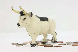 Farmhouse Antique Painted Iron Cow Coin Bank #59965
