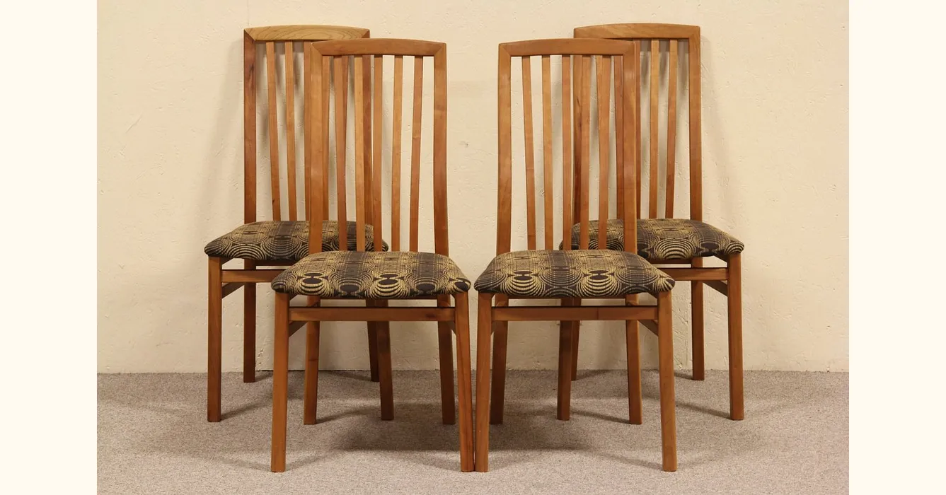 Set of 4 Midcentury Cherry Dining Chairs
