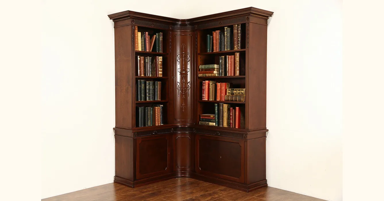 Corner bookcase cabinet deals