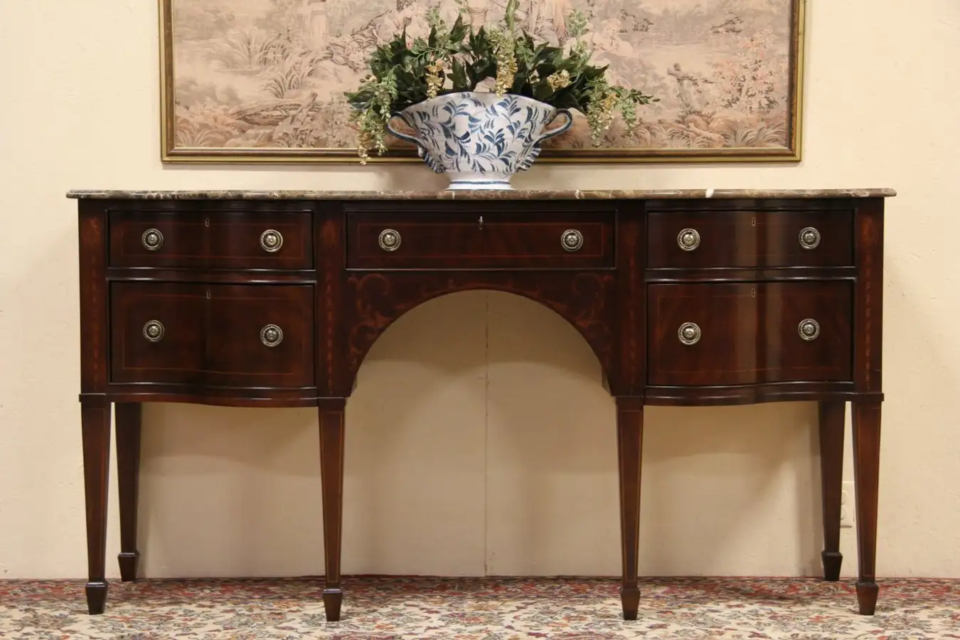 Drexel Heritage Covington Park Marble Top Sideboard