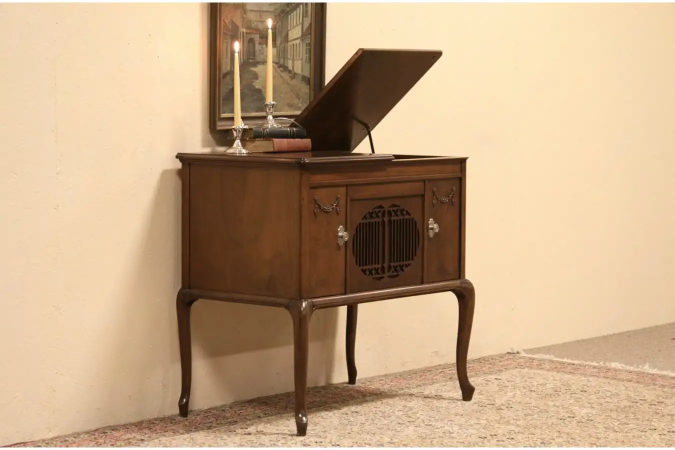 値下げ！ヴィンテージ！ビッグボーイ　ビックディックアッシュトレイ高さ28cm! Brunswick Antique 1917 Wind-up Phonograph