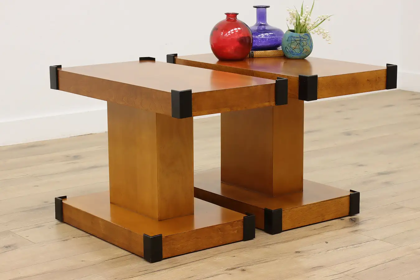 Main image of Pair of Midcentury Modern Vintage Birch End or Lamp Tables