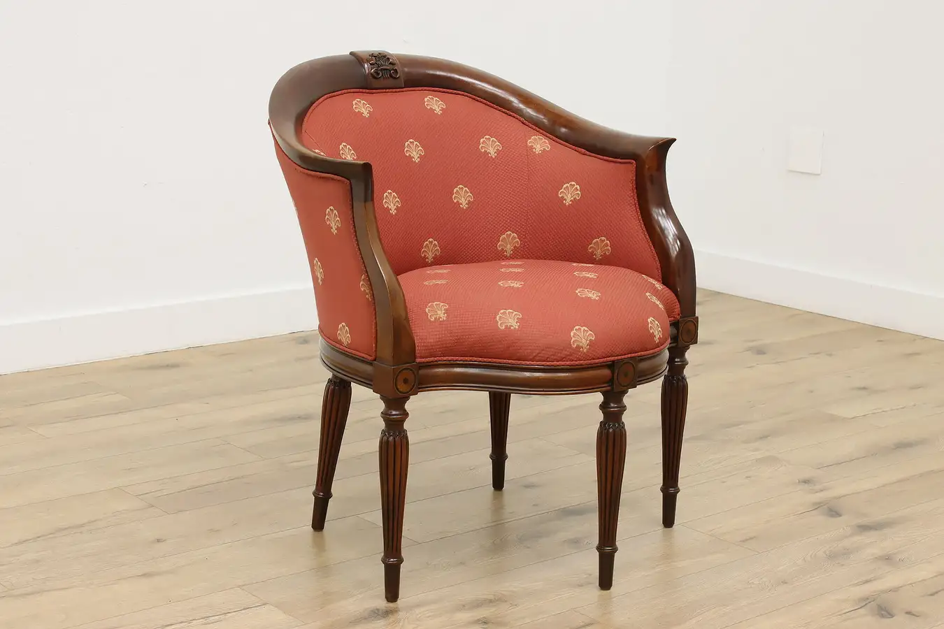Main image of Georgian Vintage Carved Mahogany Upholstered Chair Southwood