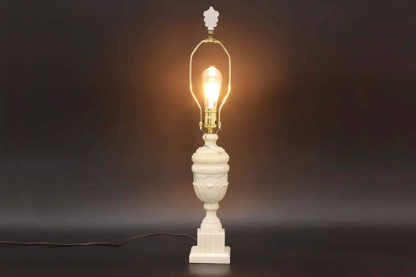 Main image of Classical Vintage Carved Marble & Alabaster Desk Lamp Italy