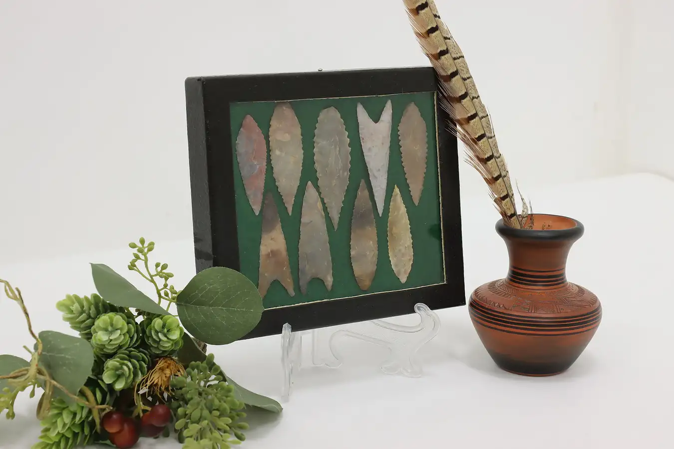 Main image of Set of 9 Antique Indigenous Stone Points & Arrowheads