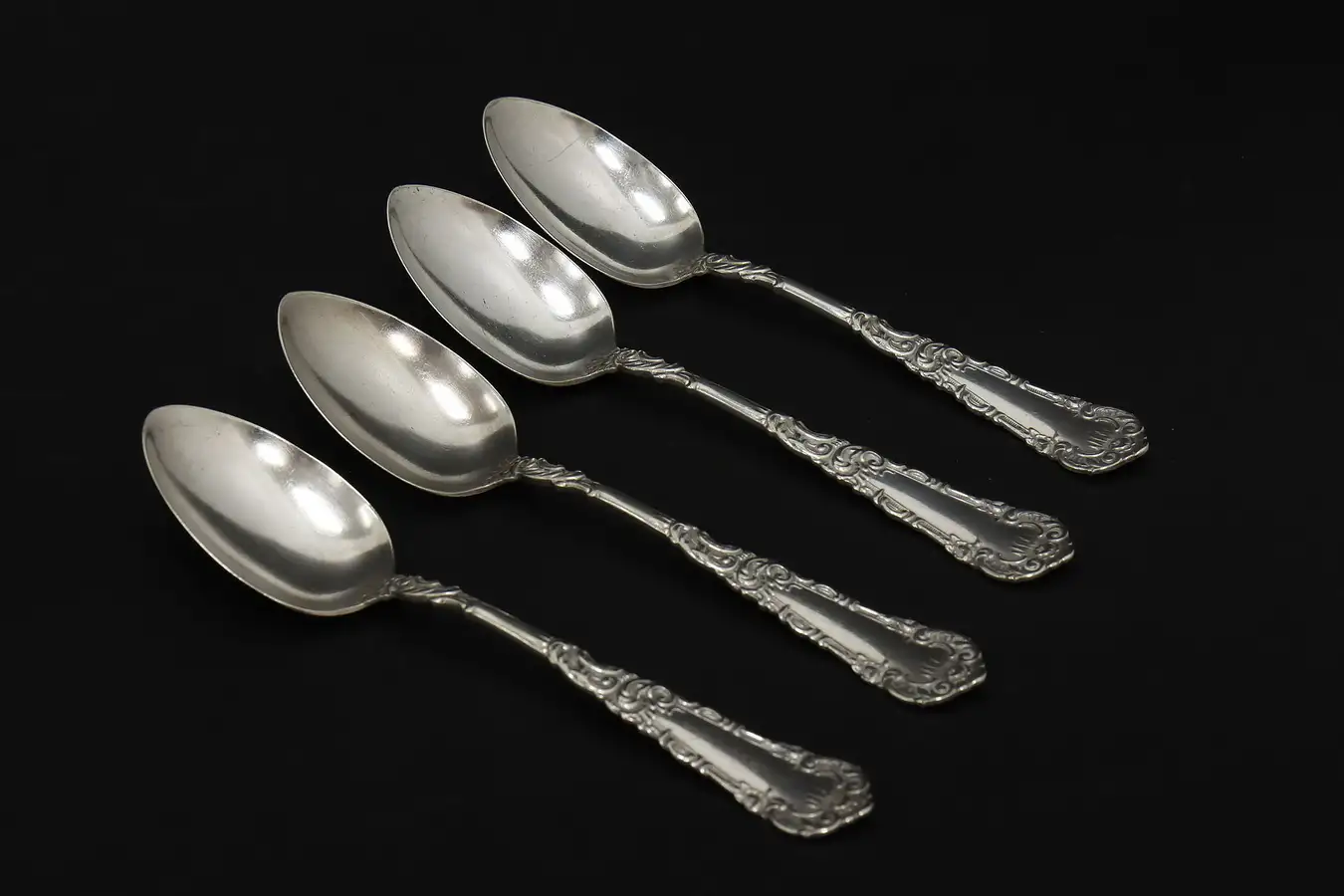 Main image of Set of 4 Vintage Silverplate Coffee or Tea Spoons, Rogers