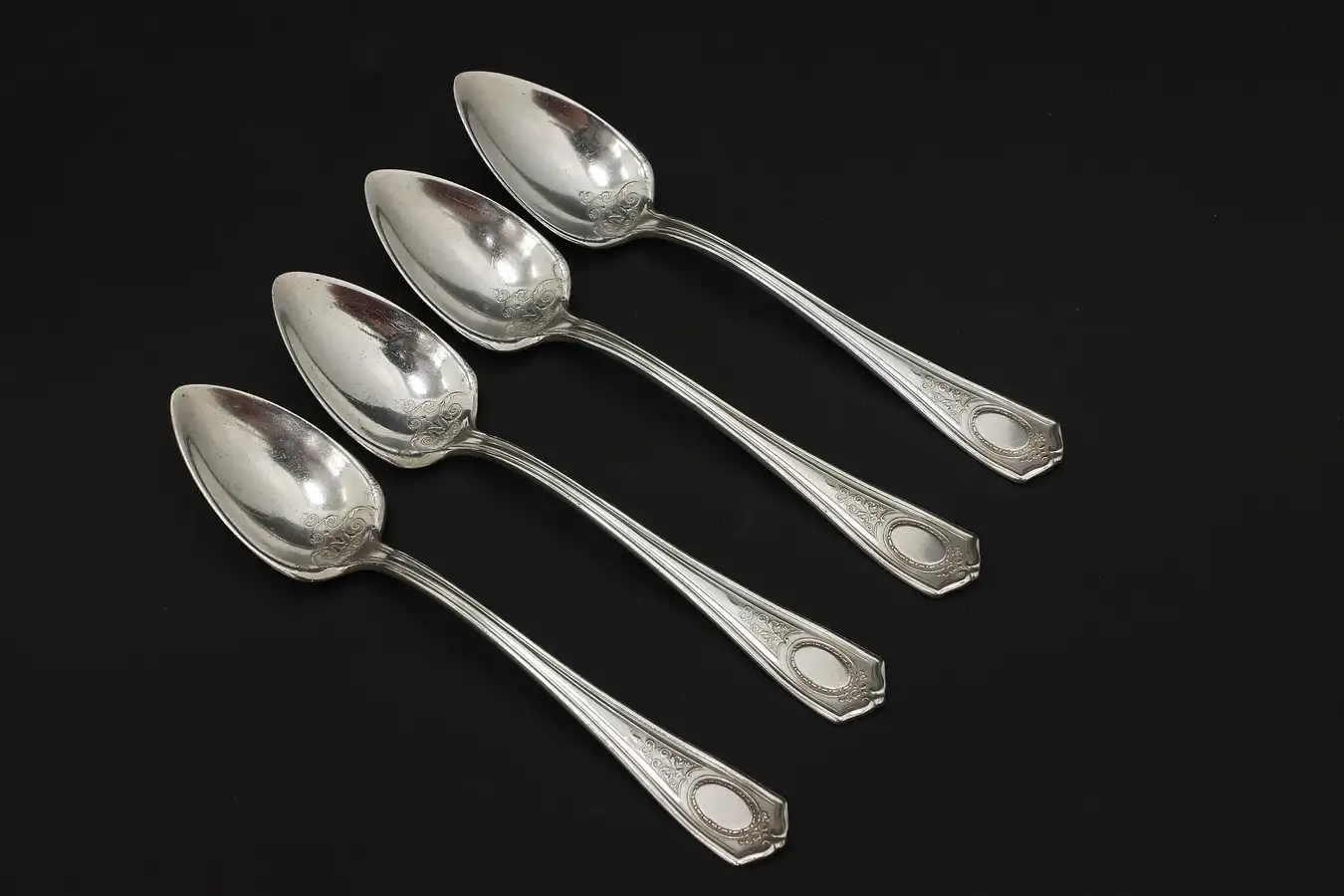 Main image of Louis XVI Set of 4 Antique Silverplate Spoons, Community