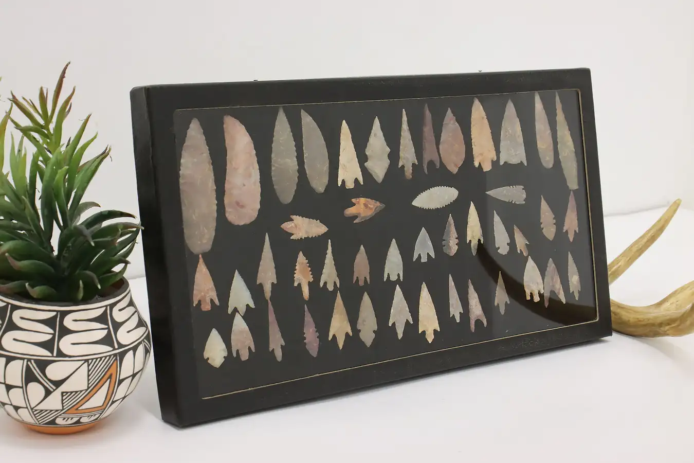 Main image of Set of 45 Antique African Stone Points, Spear or Arrowheads