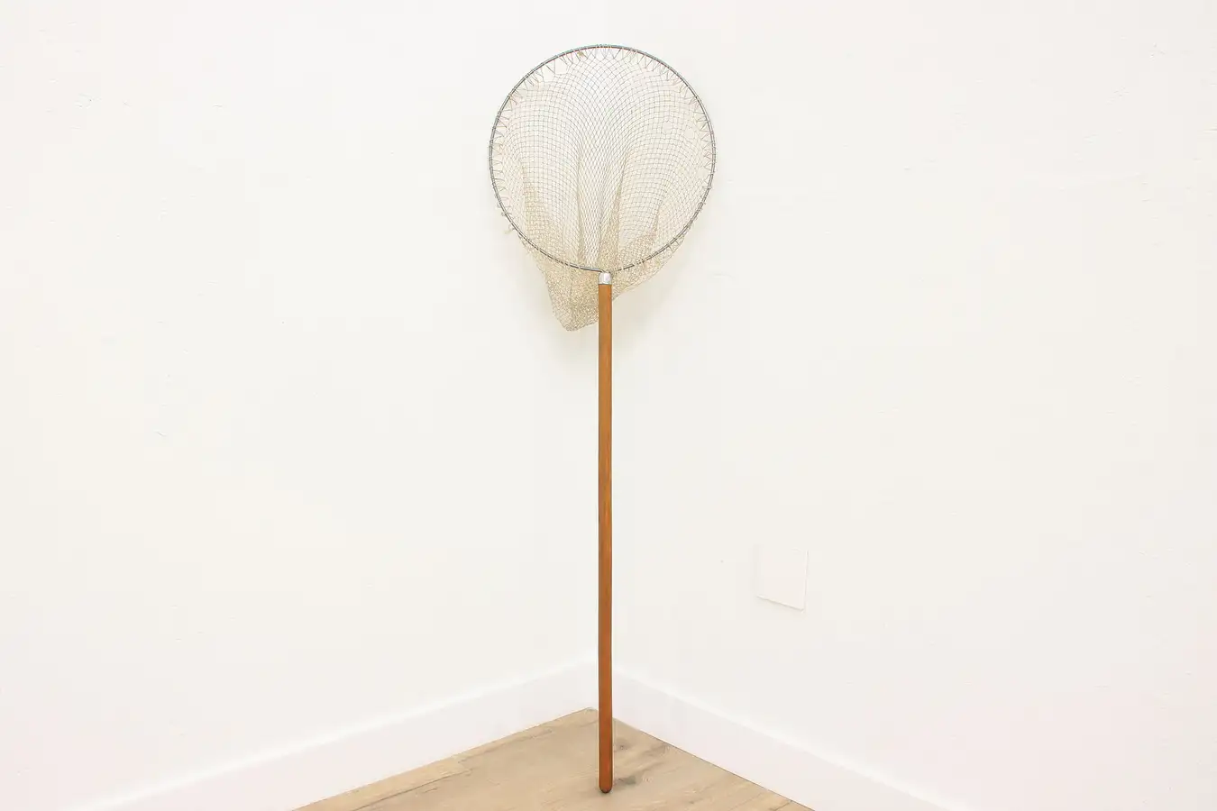 Main image of Farmhouse Vintage Pine & Iron Fishing Net