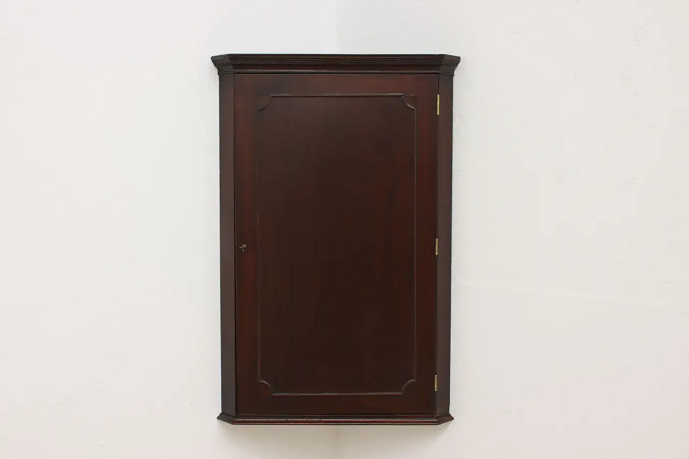 Main image of Georgian Antique 1840s Mahogany Kitchen Bath Corner Cabinet